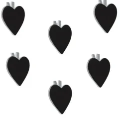 Pince Ardoise Coeur Argent M Tallis X 6 Pi Ces