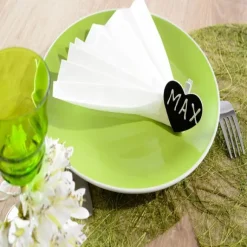 Pince Ardoise Coeur Blanc X 6 Pi Ces