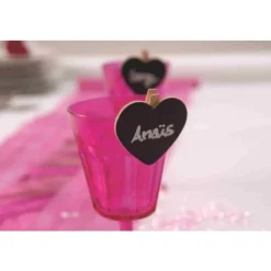 Pince Ardoise Coeur Blanc X 6 Pi Ces