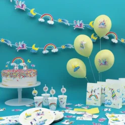 Pique G Teau Bois Et Carton Licornes X6Pcs