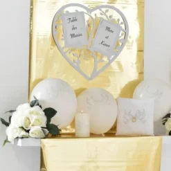 Plan De Table Mariage Coeur Blanc