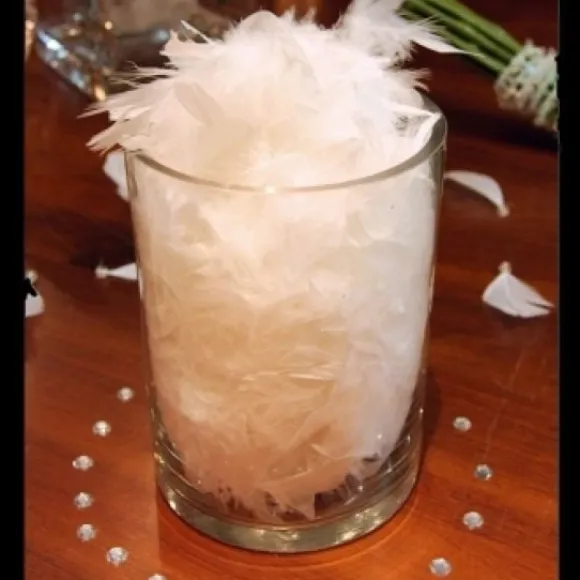Plume De D Coration Blanche 7Cm X 20 Pi Ces