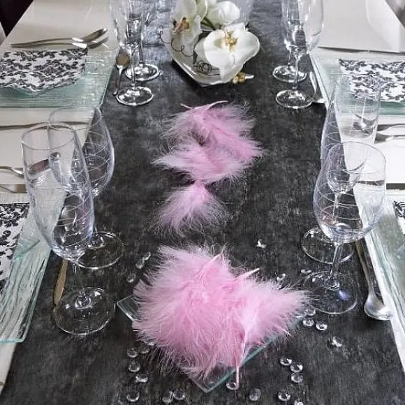 Plume De Décoration Bleu Marine 7Cm X 20 Pi Ces