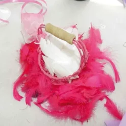 Plume Feuille Rose X 96 Pi Ces