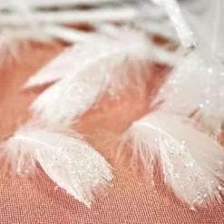 Plume Paillet Blanche X 20 Pi Ces