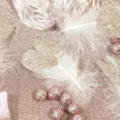 Plume Paillet Rose Gold X 25 Pi Ces