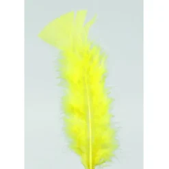 Plumes Pieds Plats Jaune X100Pcs