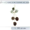 Pomme De Pins A Suspendre Avec Houx