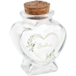 Pot En Verre Coeur Bonheur