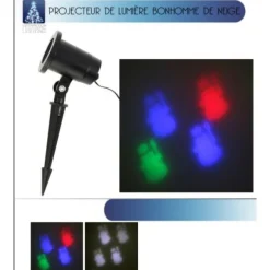 Projecteur Led Lumineux Bonhomme De Neige