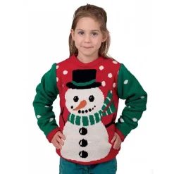 Pull De No L Bonhomme De Neige 10/12 Ans
