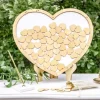 Puzzle Bois Forme Coeur Naturel Avec Chevalet