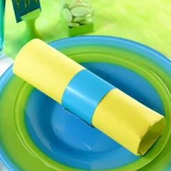 Rond De Serviette Ecru En Carton X 6 Pi Ces