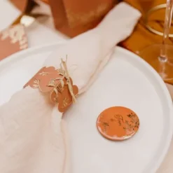 Rond De Serviette Jolius Brins Terracotta X 10 Pi Ces