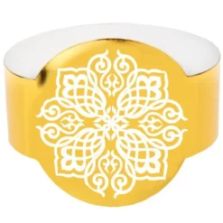 Rond De Serviette Mariage Oriental Or X 6 Pi Ces