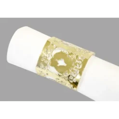 Rond De Serviette Or Couple Mari S Dans Coeur