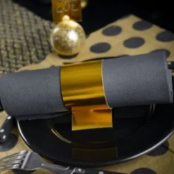 Rond De Serviette Or M Tallis En Carton X 10 Pi Ces