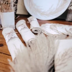 Rond De Serviette Pampa Fleurs De Coton X 8 Pi Ces