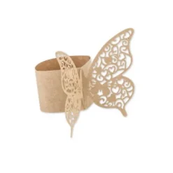 Rond De Serviette Papillon Kraft X 20 Pi Ces
