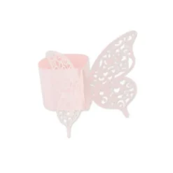 Rond De Serviette Papillon Rose X 20 Pi Ces