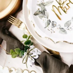 Rond De Serviette Theme Botanique X 10 Pi Ces