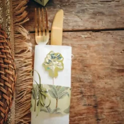 Rond De Serviette Tropical Peacock X 10