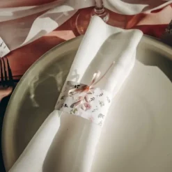 Rond De Serviette Vegetal Peony X 10 Pi Ces