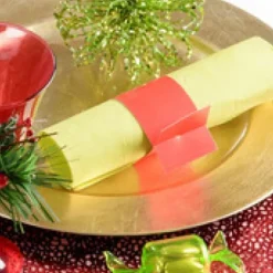 Rond De Serviette Vert Anis En Carton X 6 Pi Ces