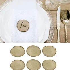 Rondin De Bois Marque Place X 6 Pi Ces