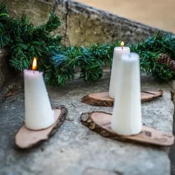 Rondin De Bois Ovales 20 Cm X 4 Pi Ces