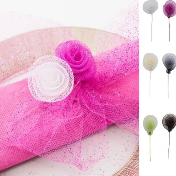 Rose Torsad E Décorative 7 Cm X 6 Pi Ces