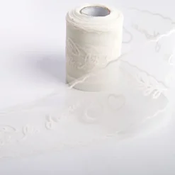 Rouleau De Tulle Floqu Vive Les Mari S Ecru
