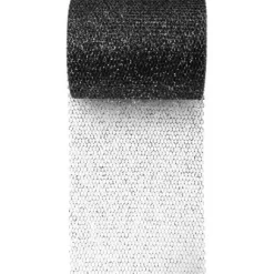 Rouleau De Tulle Paillet Noir 8Cm