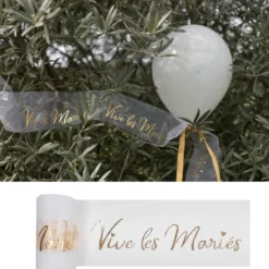 Rouleau De Tulle Vive Les Mari S Or