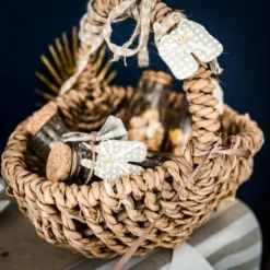 Ruban Bicolore Jute Et Ivoire