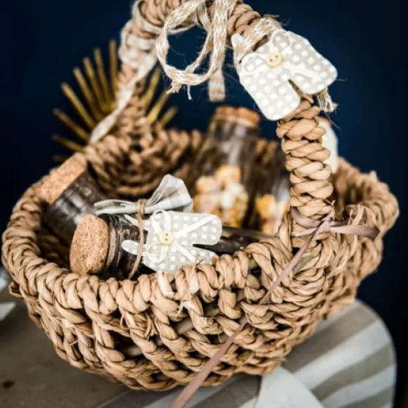 Ruban Bicolore Jute Et Ivoire