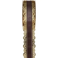 Ruban Charlotte Dentelle Chocolat 50Mm X 20 M Tres