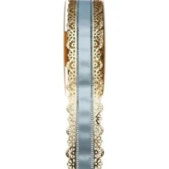 Ruban Charlotte Dentelle Bleu Ciel 50Mm X 20 M Tres