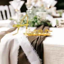 Ruban Effiloch Mousseline Amour Blanc Et Or