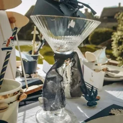 Ruban Effiloch Mousseline De Soie Bleu Marine