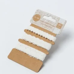 Ruban En Dentelle Blanc Assortis 9/12/14Mm