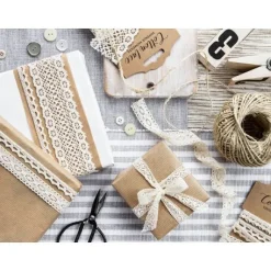 Ruban En Dentelle Ivoire Assortis X 3 Pi Ces