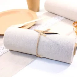 Ruban En Lin 20Cm Pour Noeuds De Chaise Mariage