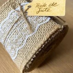 Ruban Jute Et Dentelle Pas Cher 60Mm