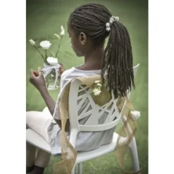 Ruban Large En Jute Blanc 70Mm