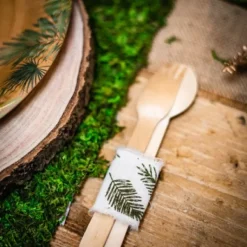 Ruban Lin Feuilles Tropicales