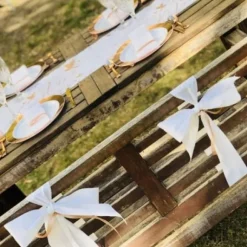 Ruban Mariage 8Cm X 20M En Lin Blanc