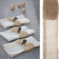 Ruban Mariage En Jute Naturel 70Mm