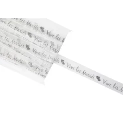Ruban Organza Vive Les Mari S Argent
