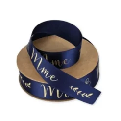 Ruban Satin Bleu Marine Mr Mrs